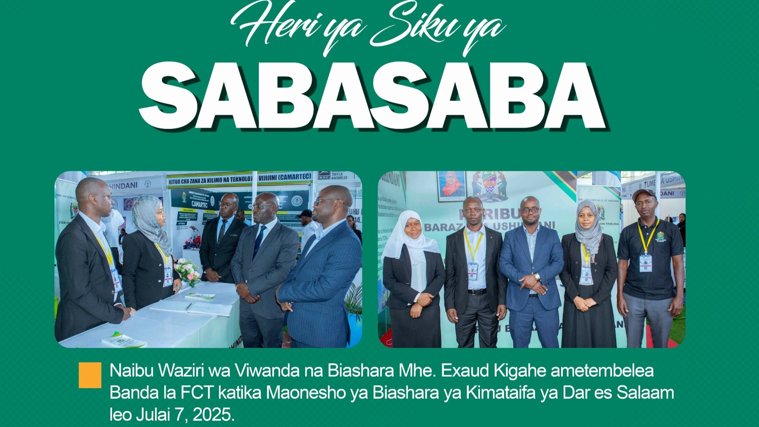 FCT YASHIRIKI MAONESHO YA 49 YA SABASABA 2025